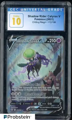 2021 Pokemon Chilling Reign #172/198 Shodow Rider Calyrex V CGC 10 Pristine - Image 1