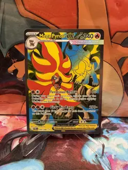 Mega Pyroar ex 099/086 Ultra Rare Chaos Rising Pokemon Holo Near Mint - Image 1