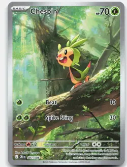 Chespin 087/086 Holo Illustration Rare Chaos Rising Pokemon Near Mint - Image 1