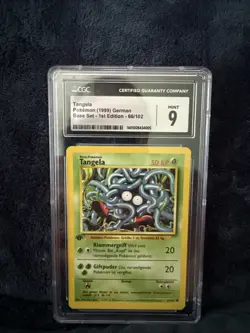 1999 Pokemon GERMAN 1st Edition Base Set Tangela 66/102 CGC mint 9 - Image 1