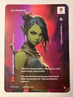 Wonders of the First Call of the Stones A1-362/402 Nyx Fleetfoot Formless Foil - Image 1