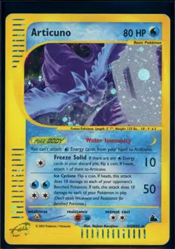 Pokemon SKYRIDGE - #H3/H32 Articuno - Holo - ENG - Damaged - Image 1