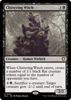 MTG Chittering Witch BLC #180 Rare - Image 1