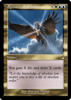 Sphinx's Revelation RETRO FRAME FOIL, Ravnica Remastered, MTG NM/M - Image 1