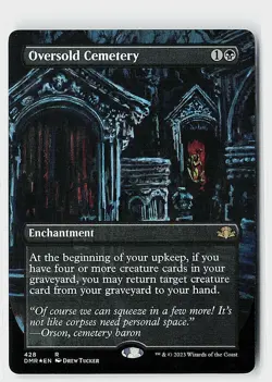 MTG Magic FOIL Oversold Cemetery BORDERLESS 428 Dominaria Remastered NM - Image 1