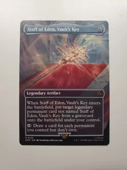 MTG Magic Staff of Eden, Vault's Key Borderless ACR 0123 NM - Image 1