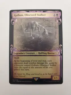 MTG Magic FOIL Gollum, Obsessed Stalker Showcase Scrolls 428 LoTR NM LC1 - Image 1