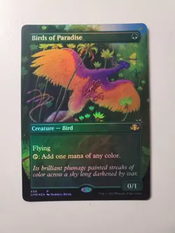 MTG Magic FOIL Birds of Paradise Borderless Dominaria Remastered 439 NM - Image 1