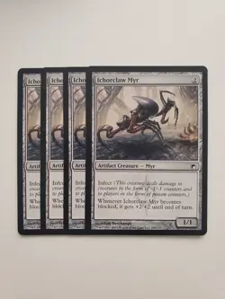 MTG Magic 4x ICHORCLAW MYR Scars of Mirrodin LP - Image 1