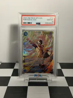 Portgas D. Ace OP13-119 Carrying On His Will One Piece Card Game PSA 10 GEM MT - Image 1