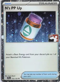 N's PP Up 153/159 Prize Pack Series Cards Pokemon Cosmos Holo Near Mint - Image 1