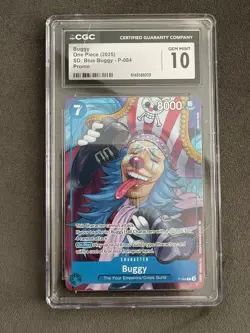 One Piece Card Game Buggy P-084 - CGC 10 Gem Mint - Promo Foil. Free UK Delivery - Image 1