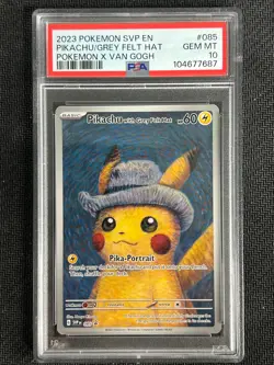 2023 Pokemon TCG x Van Gosh EN #G SVP EN 085 PROMO Pikachu PSA 10 - Image 1