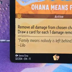 Ohana Means Family 32/204 Regular, Legendary, Winterspell, Lorcana TCG - Image 4