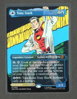 MTG Tony Stark (Borderless)MSH 392 M Foil Marvel Super Heroes NM - Image 2