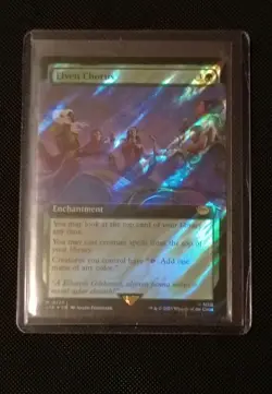 Elven Chorus, R 0775, NM Surge Foil MTG LotR Lord Rings Extended Art Collector - Image 1