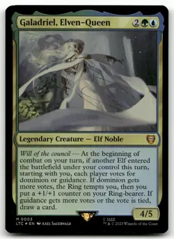 Galadriel, Elven-Queen #3 (Foil) (NM) Lord of the Rings LTC Magic MTG - Image 1