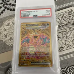 Pokemon Card Gold Charizard EX 228/197 PSA 9 Mint Hyper Rare Obsidian Flames - Image 1