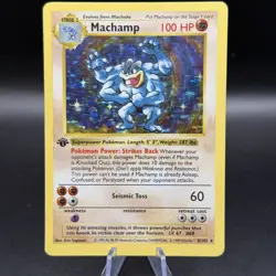 Machamp (Base Set Shadowless) 8/102 Deck Exclusives Pokemon 1st Edition Holo HP - Image 1