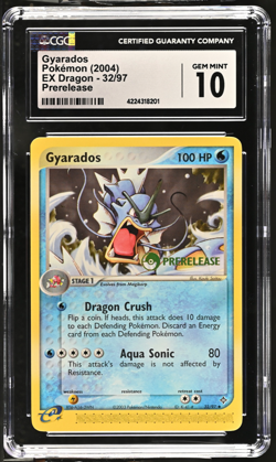 2003 Pokemon EX Dragon Prerelease #32 Gyarados CGC 10 - Image 1