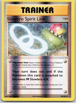 SLOWBRO SPIRIT LINK 86/108 UC EVOLUTIONS POKEMON REVERSE HOLO NM/M - Image 1
