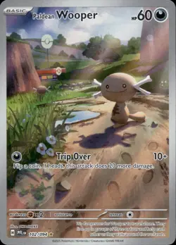 Paldean Wooper 102/094 NM/M Illustration Rare Phantasmal Flames Pokemon Holo - Image 1