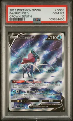 Pokemon Crown Zenith Suicune V GG38 PSA 10 - Image 1