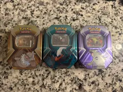 Triple Whammy Collector Tins Pokemon TCG Lot Of 3 Factory Sealed - Image 1