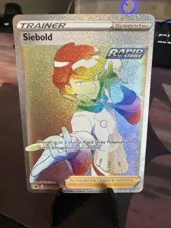 Siebold 221/198 Rainbow Secret Rare Pokemon 2021 Chilling Reign NM - Image 1
