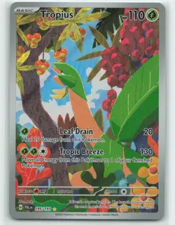 2023 Pokemon, Paldea Evolved, #195/193 Tropius, Holo Illustration Rare NM - Image 1
