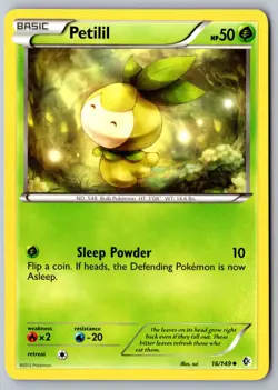 Pokemon: Petilil Common Boundaries Crossed 16/149 LP+/NM - Image 1