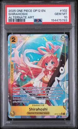 Shirahoshi #102 One Piece OP12 Legacy Of The Master Alt Art PSA 10 250001 - Image 1