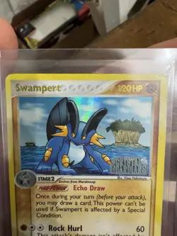 Pokemon TCG Stamped Swampert 27/100 Crystal Guardians Reverse Holo 120 HP 2006 - Image 2