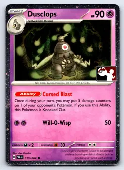 Dusclops (Cosmos Holo) 019/064 Common Prize Pack Series Cards Pokemon NM/M - Image 1