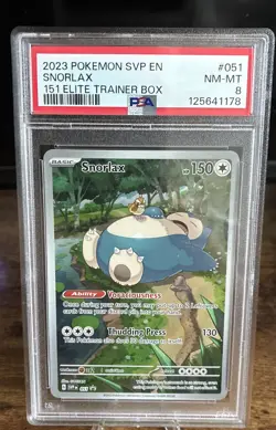 Snorlax 051 Sv: Scarlet & Violet Promo Cards Holo PSA 8 - Image 1