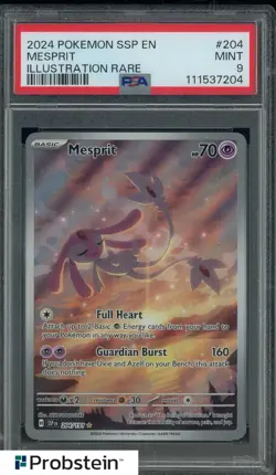 2024 Pokemon SSP EN Illustration Rare #204 Mesprit PSA 9 MINT - Image 1