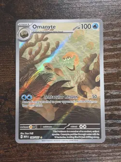 Omanyte IR 180/165 Pokemon Scarlet & Violet 151 Illustration Rare NM - Image 1