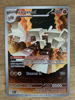 Pokemon Card Garganacl 147/132 Mega Evolution Illustration Rare Pack Fresh NM - Image 1