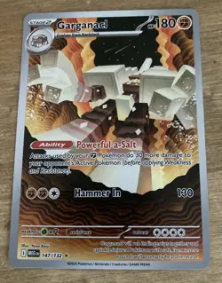 Pokemon Card Garganacl 147/132 Mega Evolution Illustration Rare Pack Fresh NM - Image 2