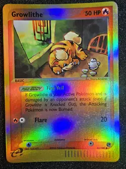 LP POKEMON GROWLITHE EX Sandstorm Reverse Holo 65/100 - Image 1