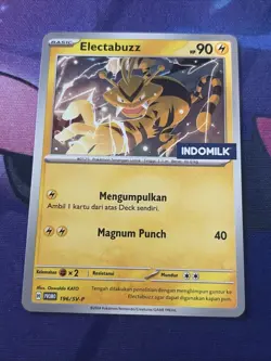 Pokemon Electabuzz Indomilk Stamp Indonesia 196/SV-P NM - Image 1