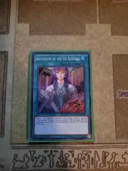 YUGIOH TCG ASCETICISM OF THE SIX SAMURAI SPWA-EN048 SUPER 1ST EDITION NM - Image 1