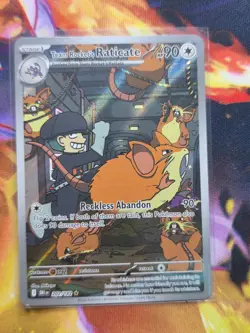 TEAM ROCKET'S RATICATE 202/182 Illustration Rare Destined Rivals Pokemon Holo NM - Image 1