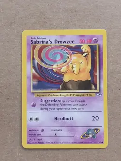 Sabrina's Drowzee 92/132 Common Gym Heroes Pokemon Unlimited Lightly Played - Image 1