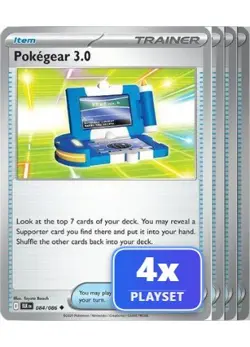 4x Pokegear 3.0 084/086 Uncommon Black Bolt Near Mint Playset - Image 1