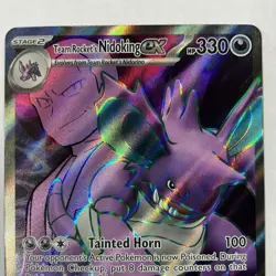 Team Rocket's Nidoking ex 216/182 Ultra Rare Destined Rivals Pokemon Holo NM - Image 5