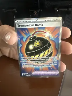 Tremendous Bomb 113/084 Full Art Ultra Rare Pokemon ME05 Pitch Black NM English - Image 1