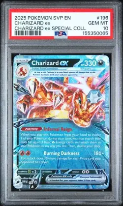 2025 POKEMON SVP EN-SV BLACK STAR PROMO #196 CHARIZARD EX PSA 10 - FAST SHIPPING - Image 1