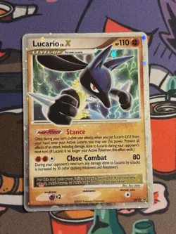 Lucario LV.X DP12 Pokemon TCG Holo Promo English 2007 LP/MP - Image 1