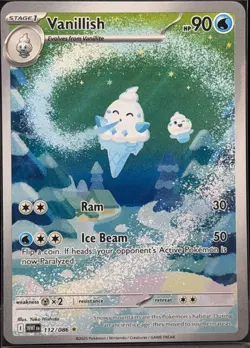 2025 Pokemon White Flare Vanillish Illustration Rare #112/086 - Image 1